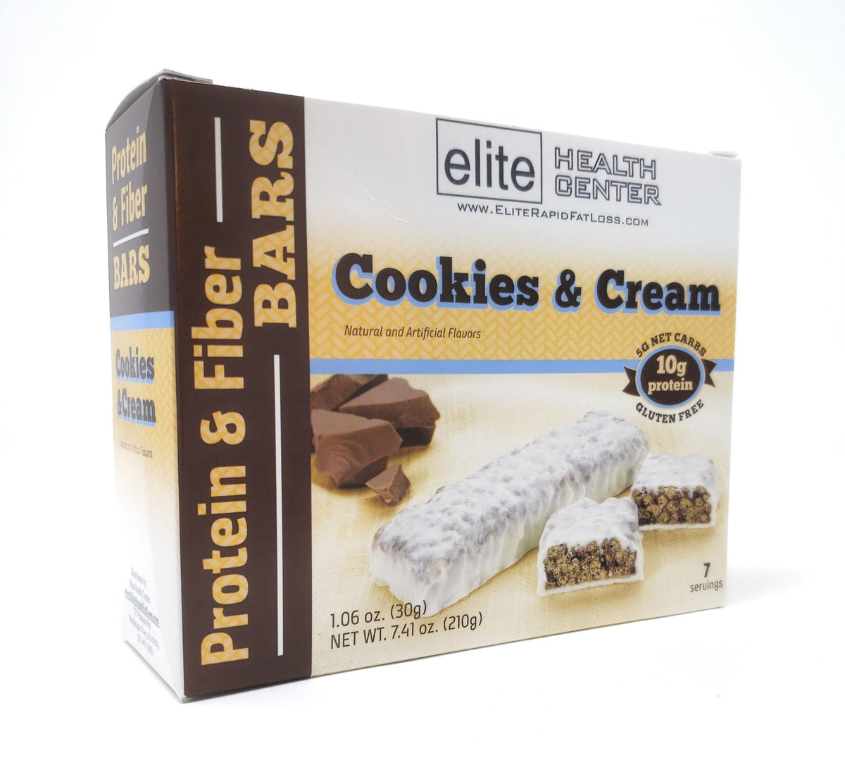 Cookies & Cream Protein Bar, Low Sugar, Gluten Free, 1.06 Ounce (Pack –  Elite Health Center NJ